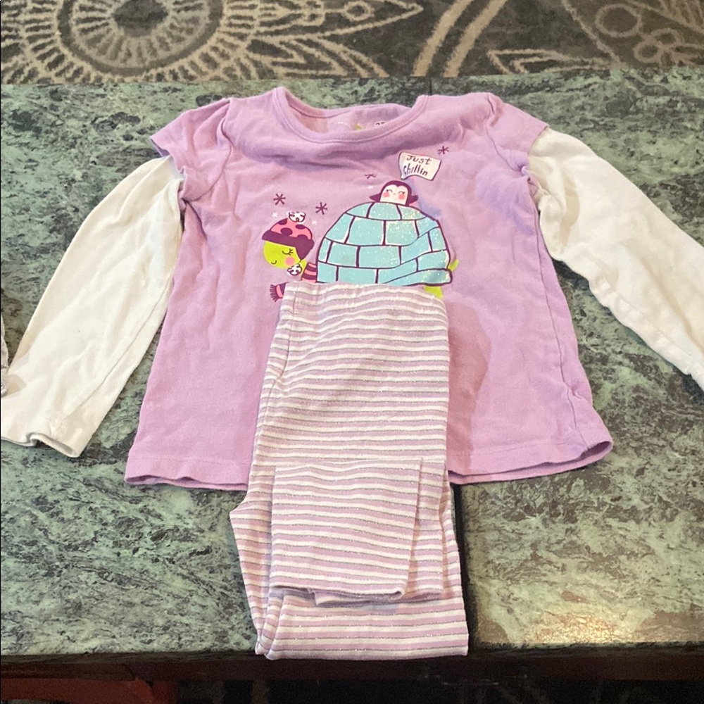Jumping Beans Lavender Penguin Tee